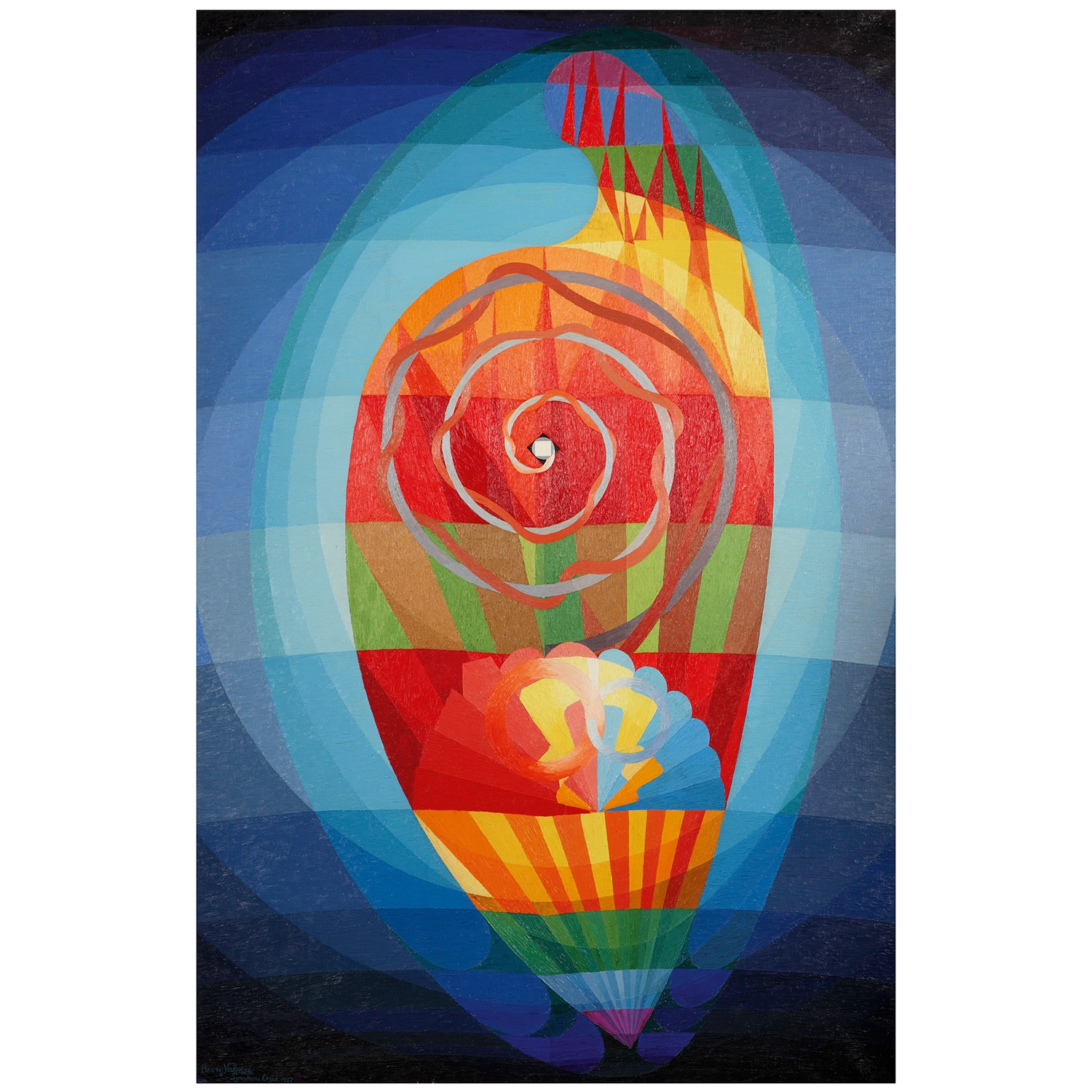 Artwork by Henry Valensi, Symphonie Corse, Made of Oil on canvas, mounted on board