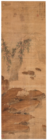 Scholar by the Running Stream by Qiu Ying