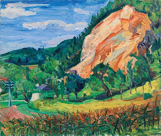 Artwork by Herbert Boeckl, Quarry at Töschling, Made of oil on canvas