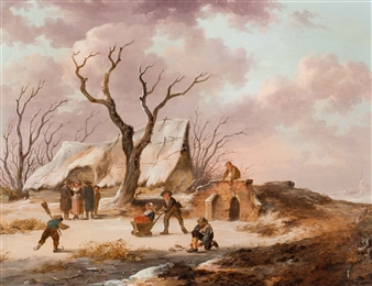 Two works: Summer; Winter - Fredericus Theodorus Renard