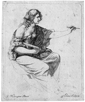 Pictura, die Personifizierung der Malerei - Mathieu Joseph Charles Hunin