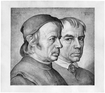 Doppelportrait des Malers Konrad Eberhard mit seinem Bruder Franz - Johann Anton Ramboux