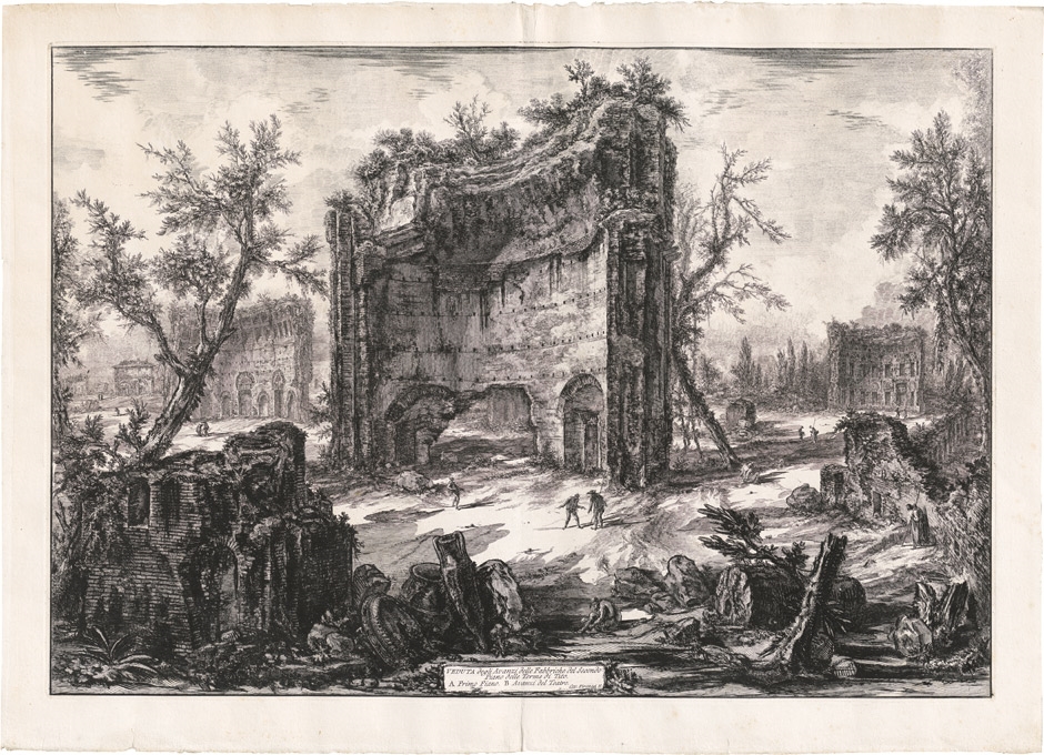 Litographie Originale Il Tempio Di Canopo - Piranesi - Roma 1999
