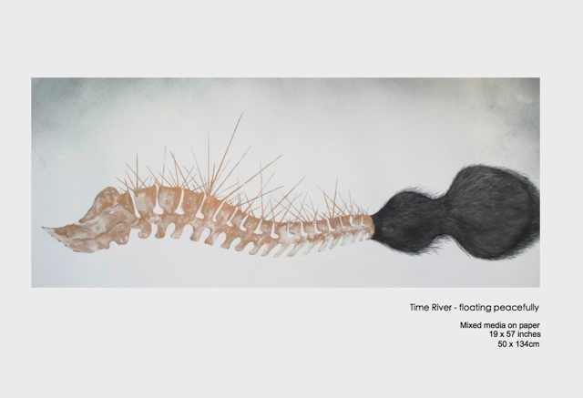 Artwork by Huang Hankang, Time River-Floating Peacefully, Made of Mixed media on paper