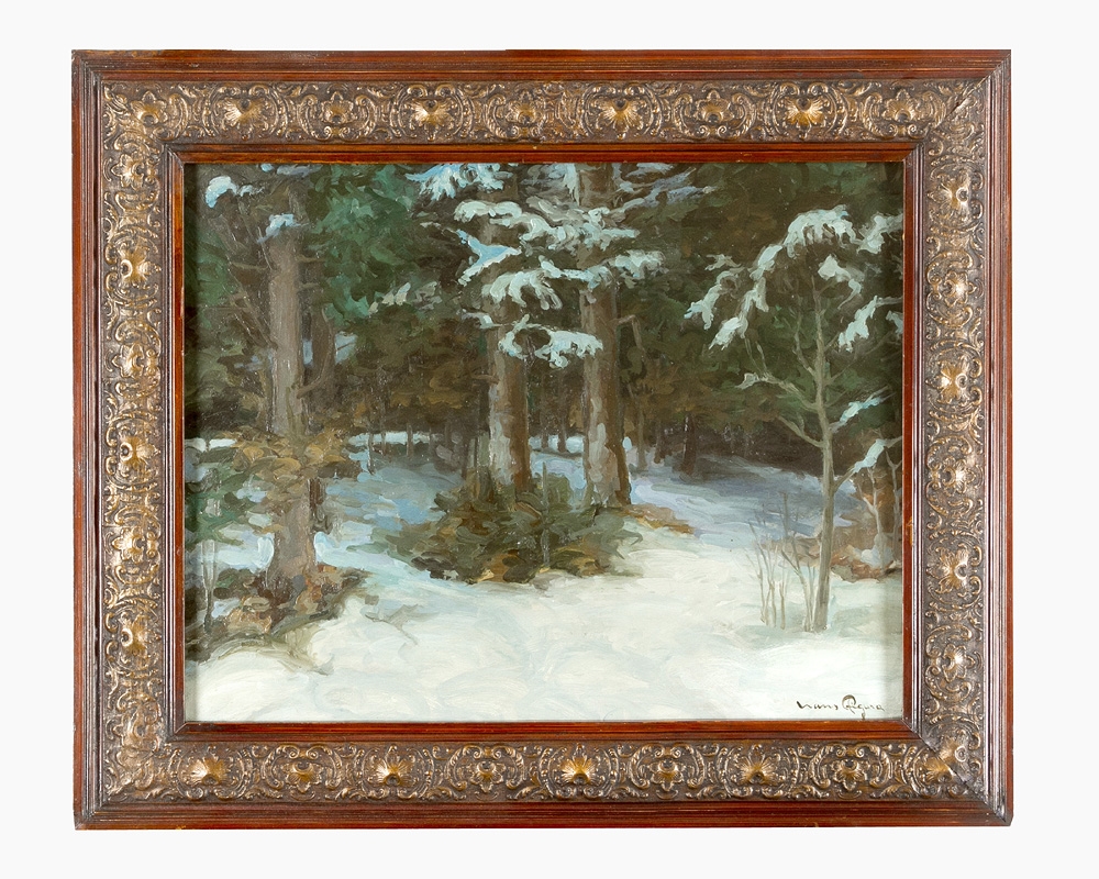 Forest in the winter by Hans Figura