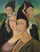 Artwork by Lado Davidovich Gudiashvili , Le Poète et sa Muse, Made of Oil on canvas