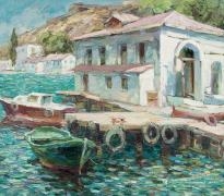 Port de pêche en Crimée - Eugène Vladimirovitch Smirnov