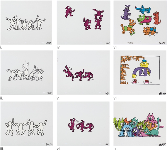 Keith Haring | 9 WORKS: KEITH HARING SESAME STREET BREAKDANCERS ...