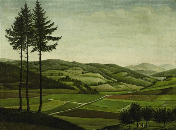 Hügellandschaft by Max Radler, 1943