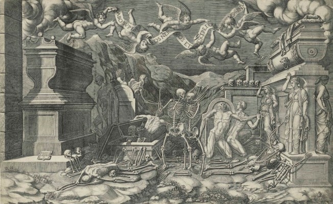 Artwork by Giovanni Battista Bertani, The Vision of Ezekiel, Made of engraving