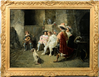 Cavaliers in a tavern setting - George Chabrier