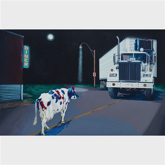 Cow and Truck by Frances Ferdinands-Forbes, 1986