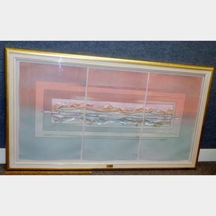 Artwork by Daniel Lencioni, Mountain I,II,II, Made of Mixed Medium on Paper