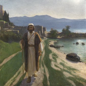 He Resolutely Set Out for Jerusalem - Vasiliy Dimitrevich Polenov