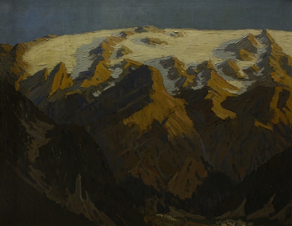 A View of Mont Blanc by Clément Sénèque, 1924