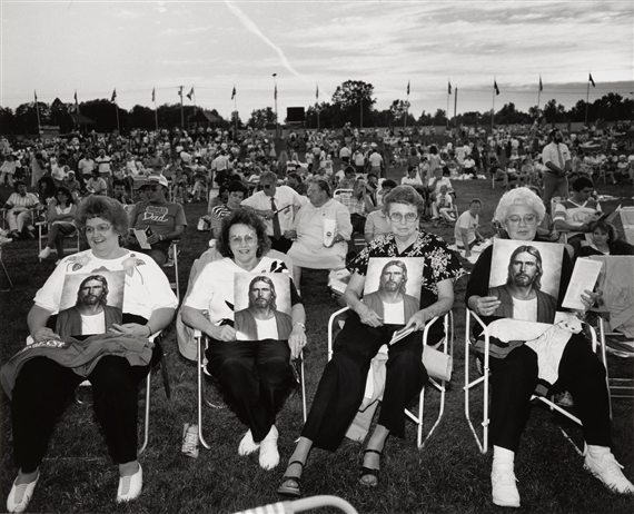Spectators before the Hill Cumorrah Pageant organized by the Church of Latter Day Saints (Mormons), Palmyra, NY by Carl de Keyzer, 1990