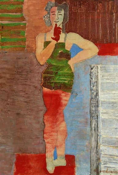 La danseuse aux gants rouges by Emmanuel Gondouin, 1930