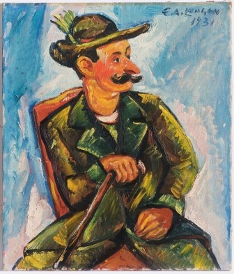 PORTRAIT OF ACTOR VLASTA BURIAN by Emil Artur Pittermann, 1931