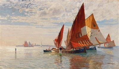 Fishermen in the Venetian Lagoon by Manuel Wielandt, 1895