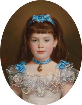Portrait of a Girl by Friedrich Deutsch, 1882