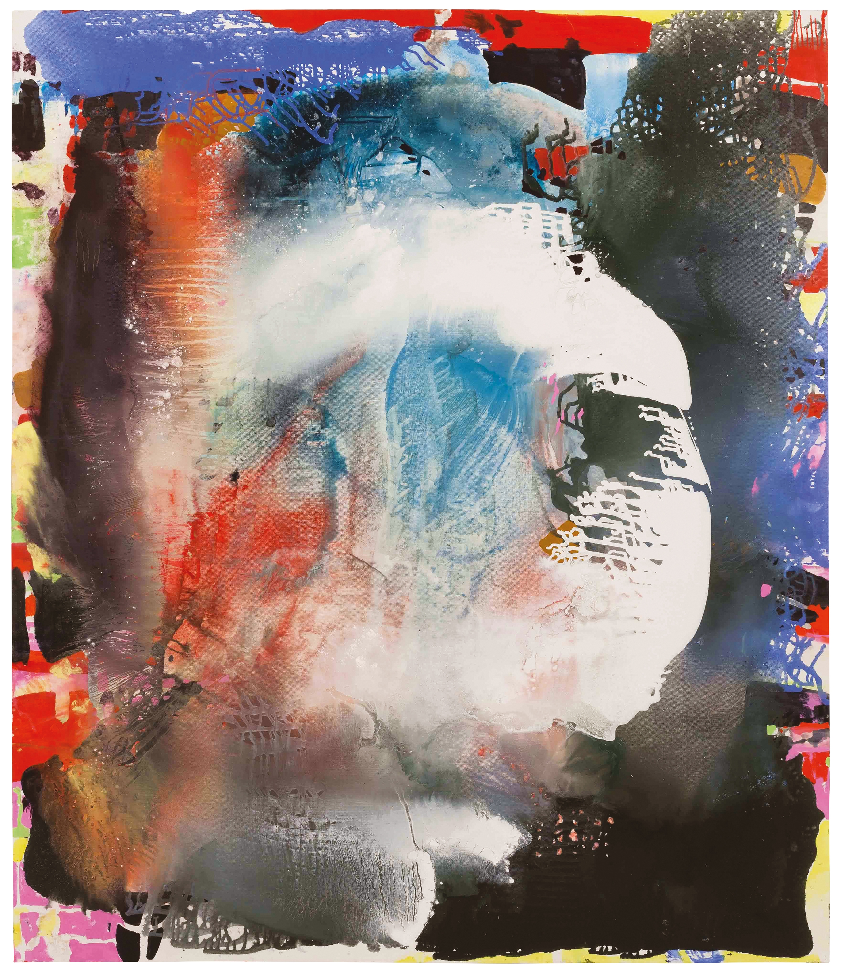 Artwork by Jackie Saccoccio, Portrait (Reverse), Made of oil and mica on canvas