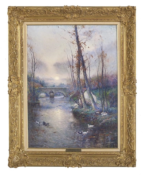 Couche de Soleil sur la Riviere by Michel Korochansky