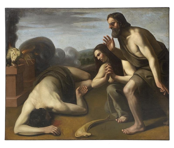 The Body of Abel Found by Adam and Eve by Italian School, 18th Century