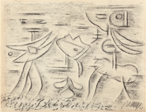 Linienfiguren by Willi Baumeister, 1948