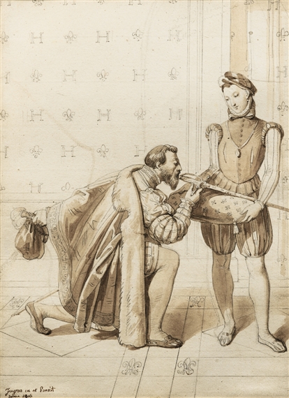 AMBASSADOR DON PEDRO OF TOLEDO KISSING THE SWORD OF HENRI IV by Jean-Auguste-Dominique Ingres, 1816