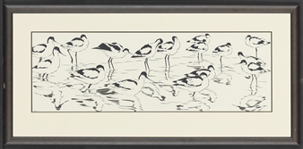 Avocets on the Shoreline - David Mackie Cook