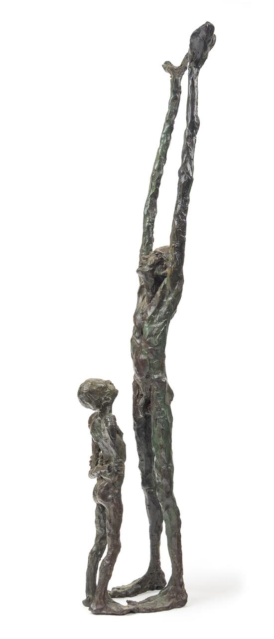 Artwork by Christian Brieu, It's Raining Frogs, Made of bronze