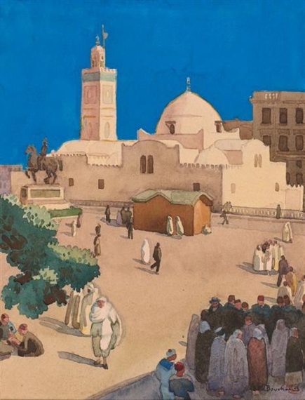 Alger, Place du Gouvernement by Jean Bouchaud, 1922