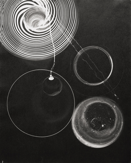 Photogram of glasses by Lou Landauer, 1940s