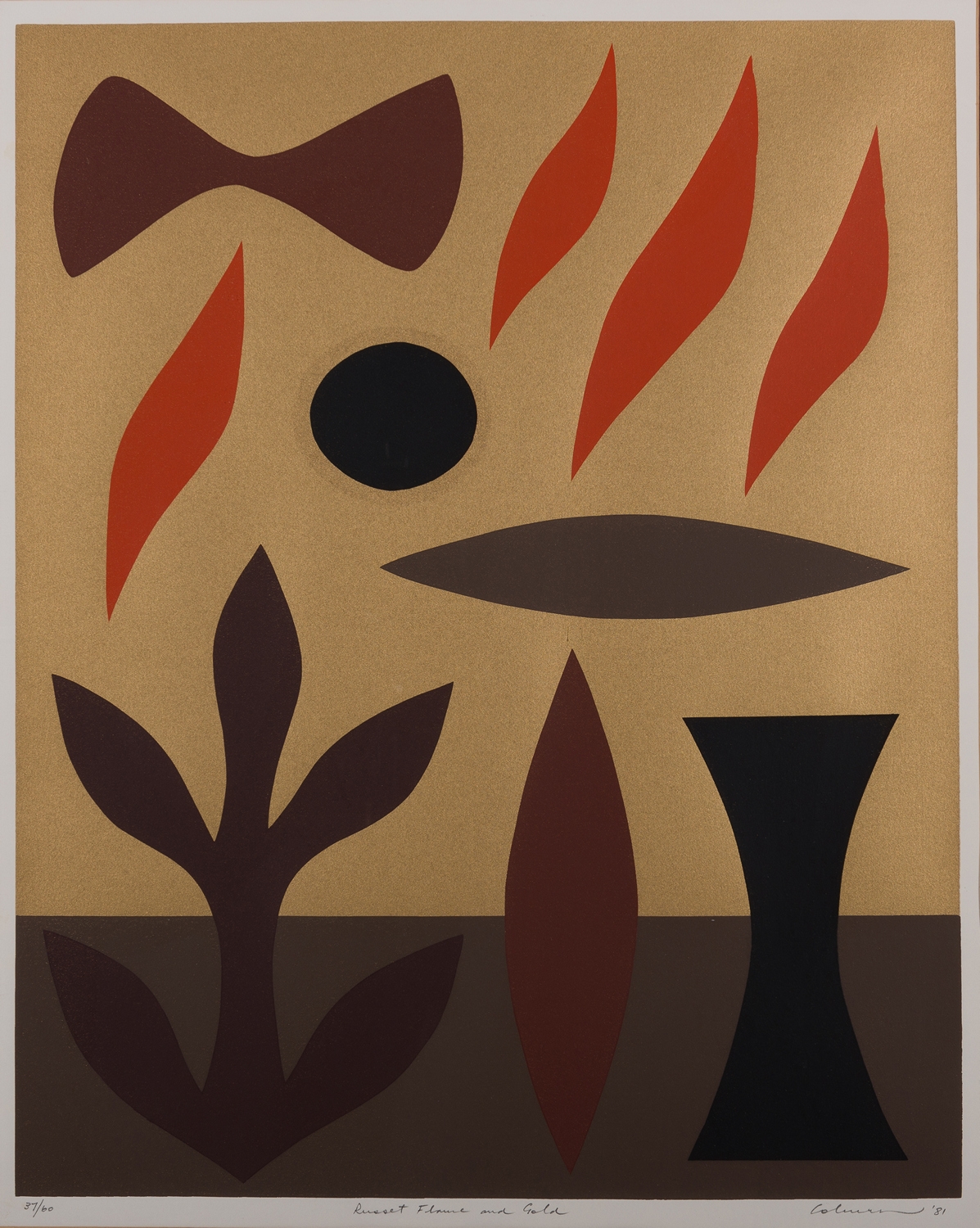 John Coburn | Russet Flame and Gold | MutualArt