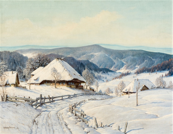 Im kleinen Wiesental - at the small Wiesental valley by Karl Hauptmann, 1937