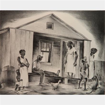 African American Cabin Scene - Katherine Winckler