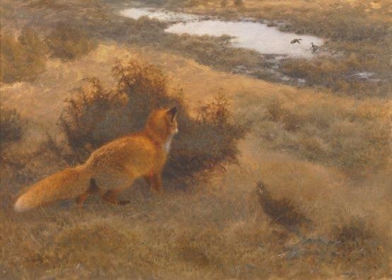 Rev og ender by Bruno Liljefors, 1907