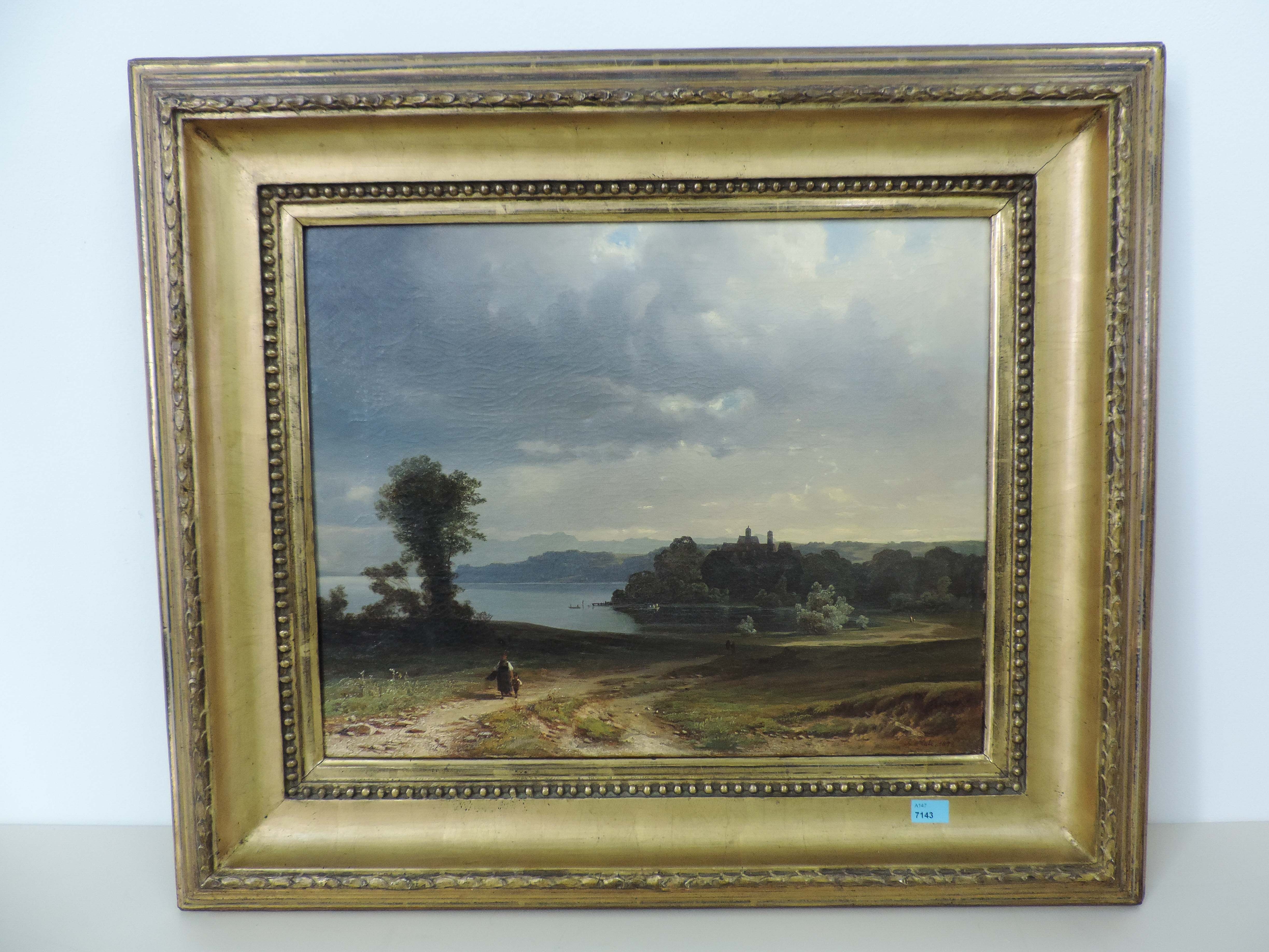 Artwork by Johannes Cornelis Jacobus Mali, Bäuernin mit ihrem Kind auf dem Heimweg, Made of oil on canvas