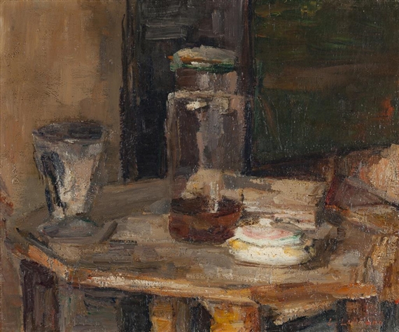 Still Life with Vases by Léon Lehmann