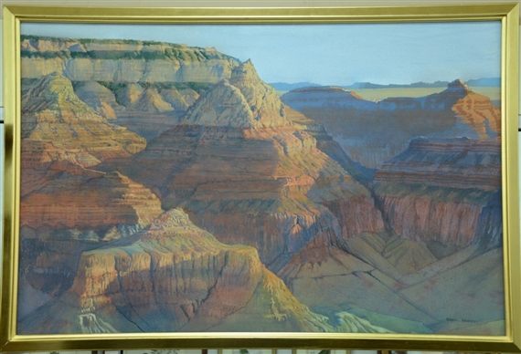 Cape Royal and Vishnu Temple by Merrill Mahaffey, 1983
