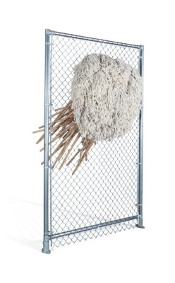 Untitled (Fence with Mops) by Michael DeLucia, 2007