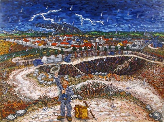 Vincent Dancing in the Rain by Quarry on Montmarte by Jon Digman, 1995