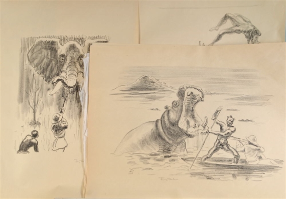 portfolio, 14 works, Afrikanische Visionen by Fritz Behn, 1909/1910