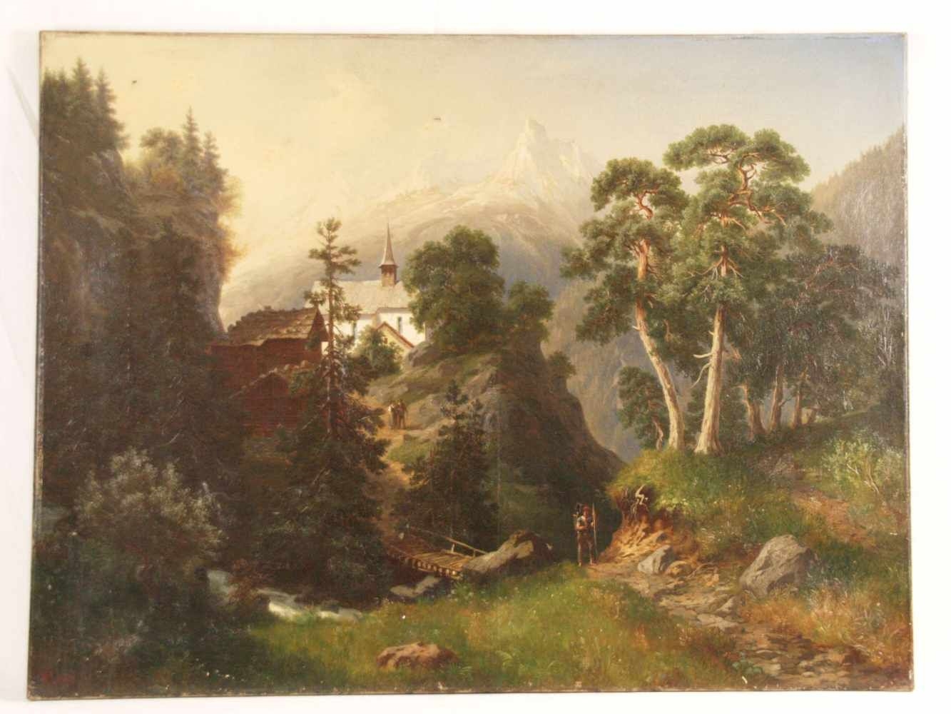 Adolf Rudolf Holzhalb | Partie von Bristen im Maderanertal (1872 ...