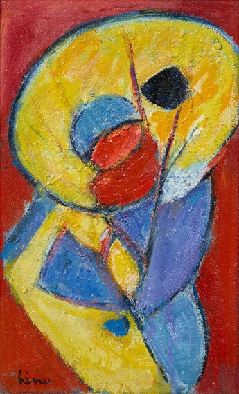 Komposition blau-rot-gelb