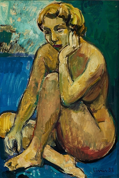 Sitzender weiblicher Akt