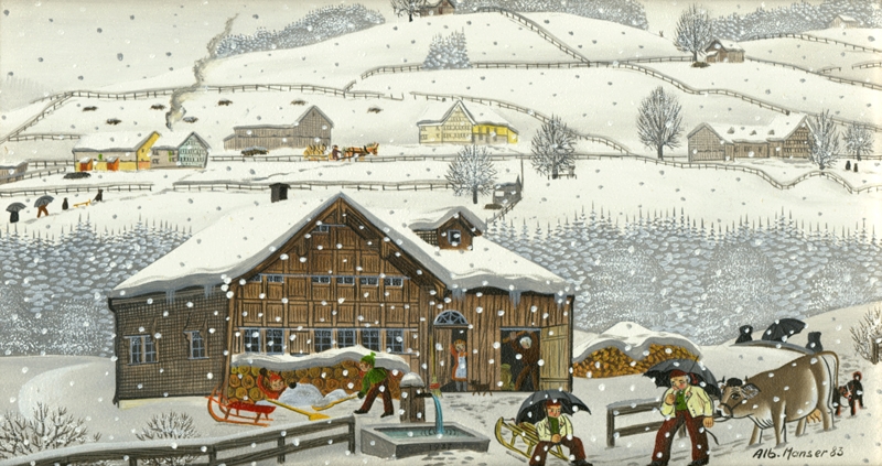 Winter im Appenzellerland by Albert Manser, 1983