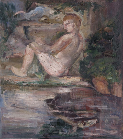 Man by the Lake by Oskar Herman