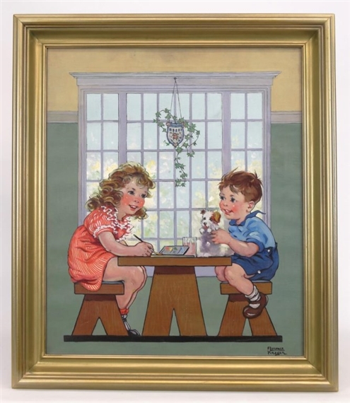 Children in play room by Florence A. Kroger