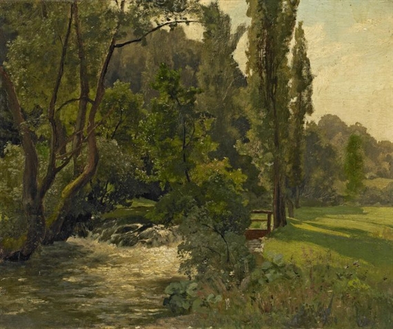 Landscape with Stream by Friedrich Preller the Elder